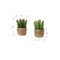 Monarch Specialties Artificial Plant, 7-in. Tall, Succulent, Table, Brown Cement Pots, Contemporary, Modern, 2PK I 9367 - alternate 3