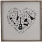 Homeroots 16" X 16" Black And White Heart Music Wood Square Framed Art 636040 - alternate 5