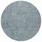 Homeroots 8' Teal Blue And Gray Round Southwestern Washable Indoor Outdoor Area Rug 587088 - alternate 6