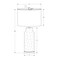 Monarch Specialties Lighting, 28"h, Table Lamp, Red Glass, Grey Shade, Contemporary, Modern I 9909 - alternate 2