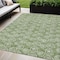 Homeroots 5' X 8' Green And Ivory Geometric Washable Indoor Outdoor Area Rug 583343 - alternate 1