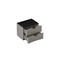 Homeroots 19" Black And Light Gray Wood and Faux Marble Two Drawer Nightstand 719559 - alternate 5