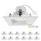 Nuwatt 4 Inch Square MR16 LED Retrofit 12v Recessed Downlights, 2700K-5000K, 660LM, GU5.3 Base, 12PK NW-SQDL-4-MR16-LV-5CT-WH-12P - alternate 1