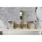 Kingston Brass Bridge Kitchen Faucet with Brass Sprayer, Brushed Brass KS8257DKLBS - alternate 6