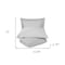 Homeroots Platinum King Cotton Washable Duvet Cover Set 528540 - alternate 6