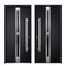 Vdomdoors Steel Door Deux 1755 Black Enamel Transom Window Stainless Inserts Single Modern Painted-W36xH80+16 DEUX1755EXD-BLK-W36 x H80+16-Right-hand Inswing - alternate 6