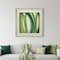 Homeroots Modern Abstract Green Leaves Silver Framed Wall Art 654101 - alternate 3