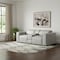 Homeroots 90in Light Gray and Brown Italian Leather Power Reclining Loveseat With Storage 720558 - alternate 7