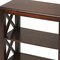 Homeroots 25" Dark Brown Two Tier Standard Bookcase 389560 - alternate 6