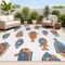 Jonathan Y Algarve Modern Fish High-Low Navy/Orange/Cream 5 ft. x 8 ft. Indoor/Outdoor Area Rug AMC114A-5 - alternate 1