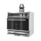 Koolmore 35.04 inch Stainless Steel Professional Charcoal Oven With Warming Racks KM-CHO35-SS-TR - alternate 7