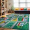 World Rug Gallery Kids Playmat Road Traffic Educational Non Slip Area Rug 3 ft x 5 ft Green WR27GREEN3X5 - alternate 1