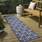 Jonathan Y Soren Modern Geometric Navy/Cream 2 ft. x 8 ft. Indoor/Outdoor Runner Rug TSN304C-28 - alternate 1