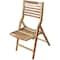 Homeroots 22" Brown Solid Wood Outdoor Folding Dining Chair 383479 - alternate 1