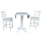 Whitewood Industries Extension Dining Tables, 45 in L, 38 in H, Parawood K08-42DPT-27-S6172-2 - alternate 3