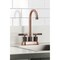 Kingston Brass Double-Handle 4" Centerset Bar Faucet with Knurled Handle, Antique Copper KB549KNLAC - alternate 3