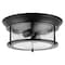 Jonathan Y Lauren 13.25" 2-Light Metal/Glass LED Flush Mount, Black JYL7446D - alternate 8
