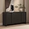Manhattan Comfort Novara 60in Sideboard in Black (4-Door) SB1671-3 - alternate 1