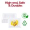 Smarty Had A Party 9" x 13" White with Gold Rim Rectangular Plastic Serving Trays, 24PK 7913-WHG-CASE - alternate 6