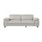 Homeroots 87" Light Gray Italian Leather Sofa With Silver Legs 329684 - alternate 1