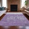 Homeroots 10' X 14' Purple And Silver Abstract Washable Indoor Outdoor Area Rug 632094 - alternate 6