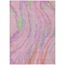 Homeroots 10' X 14' Pink Green And Teal Blue Abstract Washable Indoor Outdoor Area Rug 600251 - alternate 9