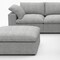 Homeroots Light Gray Linen Blend Modular L Shaped Six Piece Corner Sectional 716922 - alternate 5