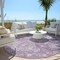 Homeroots 8' Lavender Plum And Ivory Round Medallion Washable Indoor Outdoor Area Rug 589046 - alternate 8