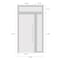 Vdomdoors Metal Double Doors Deux 1755 Black Enamel Opaque Black Glass 1 Sidelight Entry Modern Painted 86x80 DEUX1755DEXD-BLK-W72+14xH80-LH-I - alternate 6