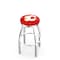 Holland Bar Stool Co 30" Chrome Calgary Flames Swivel Bar Stool, Accent Ring L8C2C30CalFla - alternate 1