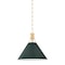 Hudson Valley Lighting Painted No. 2 16 in. Pendant in Aged Brass/Soft Studio Green by Mark D. Sikes MDS352-AGB/SSG - alternate 1