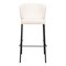 Homeroots Set of Two 29" Cream And Black Faux Leather And Steel Bar Height Bar Chairs 555723 - alternate 8