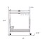 Homeroots 29in Silver Metal and Mirrored Glass Rolling Bar Cart With Wine Storage 402582 - alternate 8