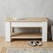 Homeroots 40in Oak and White Wood Storage Bench With Flip Top 477603 - alternate 3