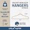 Lifemaster Velvet Hangers, Swivel Hook, Non-Slip, Heavy Duty, Holds 10 lbs, Ivory, 5PK LMVELIVO5 - alternate 7