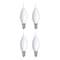 Bulbrite 40-Watt Dimmable (E12) Candelabra Screw Base Milky Filament CA10 LED Light Bulb, 3000K, 4PK 862690 - alternate 1