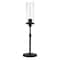 Homeroots 26" Black Metal Buffet Lamp With Clear Seeded Cylinder Shade 524501 - alternate 1