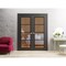Sartodoors Solid French Double Doors Clear Glass, Lucia 2466 Matte Black and Aluminum Strips, Wood Solid Pane LUCIA2466DD-BLK-48 x 96 (2* 24x96)-Butterfly - alternate 5