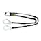 Safewaze Arc Flash 6 ft Internal Energy Absorbing Lanyard Aramid, Dual Leg, Soft Loop, Rebar Hooks 024-2153 - alternate 1