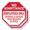 Signmission No Admittance Employees Only Vendor, 10 inch X 10 inch, Aluminum Metal Signs, 2PK OC-A-2PACK-10-74 - alternate 1