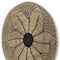 Homeroots Mekhi 24" X 24" Black And Light Brown Floral Seagrass Circle Hanging Dimensional Sculpture 608655 - alternate 5