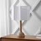 Jonathan Y Lisbet 21" Mid-Century Modern Tubular Gourd Resin LED Table Lamp w/Octagonal Shade, Light Brown Wood JYL1160C - alternate 7