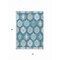 Homeroots 3' X 5' Teal Blue Ivory And Gray Southwestern Washable Indoor Outdoor Area Rug 615176 - alternate 8