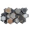 Apollo Tile Aureole 8.66 in. x 9.84 in. Matte Black and White Porcelain Hexagon Wall and Floor Tile (8.07 sq ft/case) - 18 Sheets APLENC88NITA - alternate 10
