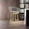 Armen Living Chelsea 30in Swivel Bar Stool with Gold Brushed Stainless Steel and Anchor Gray Fabric LCCSBABGLAGRY30 - alternate 7