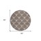 Homeroots 8' Brown And Beige Round Geometric Washable Indoor Outdoor Area Rug 594697 - alternate 8