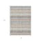 Homeroots 8' X 10' Gray And Silver Striped Washable Indoor Outdoor Area Rug 632218 - alternate 6