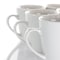 Elama Amie 8 Piece 12 Ounce Porcelain Mug Set in White EL-AMIE - alternate 6