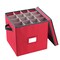 Elf Stor Christmas Decor Storage Box Red Oxford Canvas Ornament Cube Chest With 64 Compartments 83-DT5021 - alternate 1