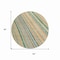 Homeroots 8' Beige Gold And Sage Round Striped Washable Indoor Outdoor Area Rug 614955 - alternate 7